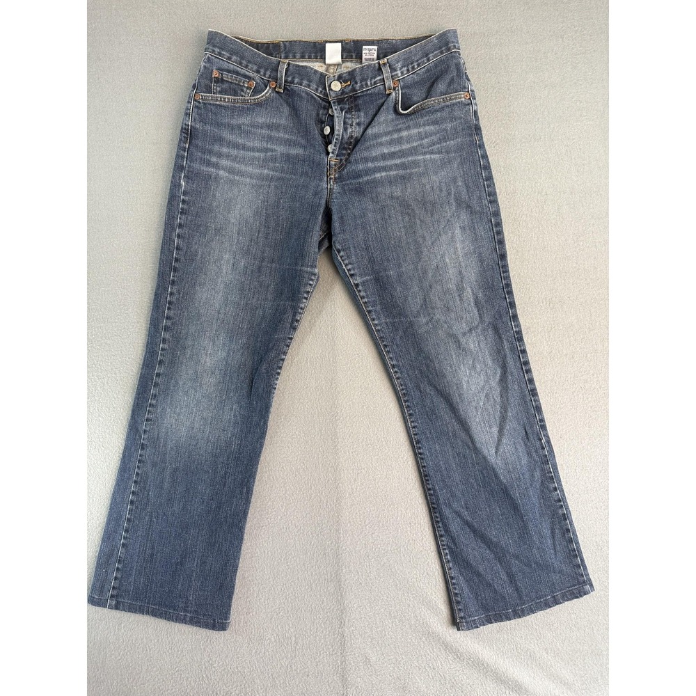 VTG Lucky Brand Dungarees Jeans Womens 14/32 Blue High Rise Straight Denim USA